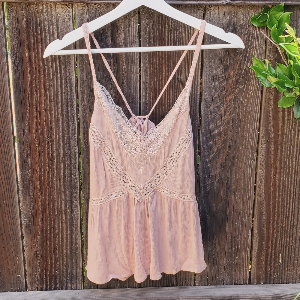 American Eagle Outfitters Lace Babydoll Top copy